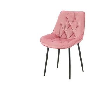 Esszimmerstuhl - rosa/pink - Materialmix - 52 cm - 84 cm | Möbel Kraft