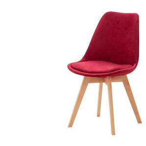 Esszimmerstuhl - rot - Materialmix - 49 cm - 83 cm | Möbel Kraft