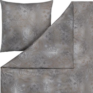 ESTELLA Atelier Mako-Interlock-Jersey Bettwäsche-Garnitur GREGORIO Farbe grau Größe 135x200 + 80x80 cm 6174001-810