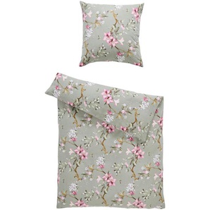 Estella Bettwäsche Atelier, Olivgrün, Textil, Floral, 135x200 cm, Textiles Vertrauen - Oeko-Tex®, atmungsaktiv, hautfreundlich, Schlaftextilien,