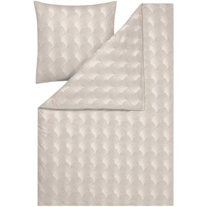 Estella Bettwäsche Atelier, Perlmutt, Textil, Graphik, 135 cm, Textiles Vertrauen - Oeko-Tex®, Schlaftextilien, Bettwäsche, Bettwäsche, Jersey-Bettwäsche