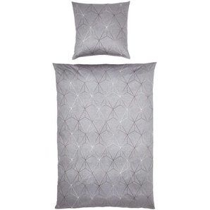 Estella Bettwäsche Atelier, Taupe, Textil, Graphik, 135 cm, Textiles Vertrauen - Oeko-Tex®, Schlaftextilien, Bettwäsche, Bettwäsche, Jersey-Bettwäsche