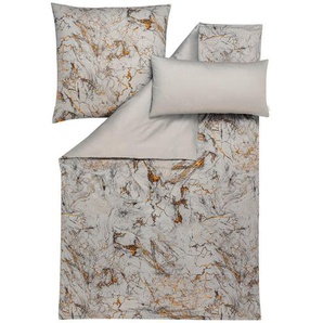 Estella Bettwäsche Atelier, Grau, Textil, Graphik, 135x200 cm, Textiles Vertrauen - Oeko-Tex®, atmungsaktiv, hautfreundlich, bügelleicht, samtiger