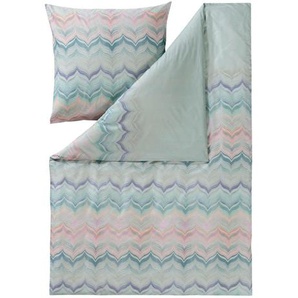 Estella Bettwäsche, Jadegrün, Textil, Graphik, 135 cm, Oeko-Tex® Standard 100, pflegeleicht, atmungsaktiv, hautfreundlich, weiche und anschmiegsame Oberfläche, Schlaftextilien, Bettwäsche, Bettwäsche, Satin-Bettwäsche