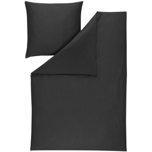 Estella Bettwäsche Levian, Anthrazit, Textil, Uni, 135 cm, Textiles Vertrauen - Oeko-Tex®, pflegeleicht, Schlaftextilien, Bettwäsche, Bettwäsche, Satin-Bettwäsche