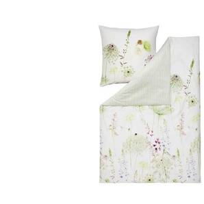 ESTELLA Makosatin-Bettwäsche  Meadow 4704 ¦ grün ¦ Maße (cm): B: 200