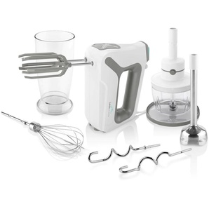 ETA Handmixer LENTO ETA20519000 Mixer 5in1, DC Motor mit langer Nutzungsdauer, 4 Geschwindigkeitsstufen grau (weiß, grau) Handmixer