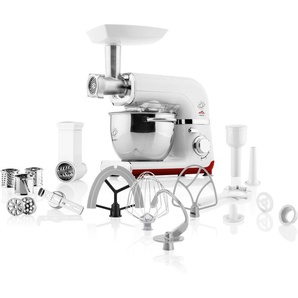 ETA Küchenmaschine MEZO II ETA003490000 Küchenmaschinen Planeten-Rührwerk, Getriebe aus Metall, umfangreiches Zubehör rot (weiß, rot) Küchenmaschinen