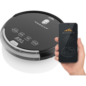 ETA Nass-Trocken-Saugroboter ARON ETA251290000, 2 in 1 Saugroboter Smart-App, Digital Motor, GYRO-NAVIGATION, 2 Seitenbürsten schwarz Saugroboter