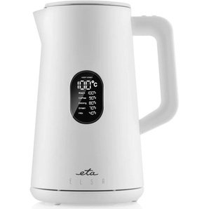 ETA Wasserkocher ELSA ETA559790010 Doppelwandiges Design zum Schutz vor Verbrennungen weiß Edelstahl Wasserkocher