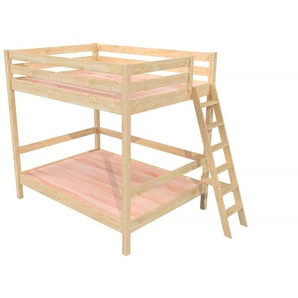 Etagenbett 2-Sitzer 160x200 für Erwachsene Treppe Holz Sylvia