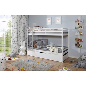 Etagenbett Finn inkl. Zusatzbett 90 x 200cm Weiß/Weiß