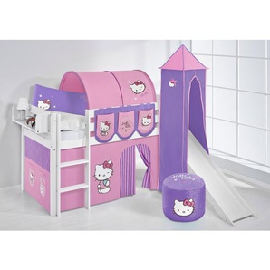 Kinderbett Hello Kitty mit Tunnel und Vorhang