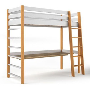 Etagenbett NICO mit Schreibtisch Schwarz