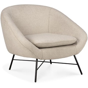 Ethnicraft Barrow Loungestuhl Aluminium/Stoff
