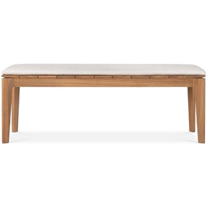 Ethnicraft Bok 2-Sitzer Bank Teak mit Stoffkissen 137x35 cm