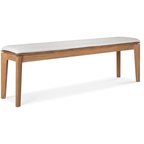 Ethnicraft Bok 3-Sitzer Bank Teak mit Stoffkissen 162x35 cm