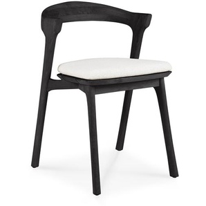 Ethnicraft Bok Outdoor-Esszimmerstuhl lackiertes Teakholz schwarz