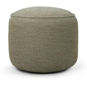 Ethnicraft Donut Sitzpouf karierter Stoff 50x50x40 cm