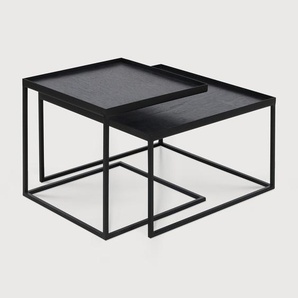 Ethnicraft Indoor Couchtisch Set Metall Quadratisch
