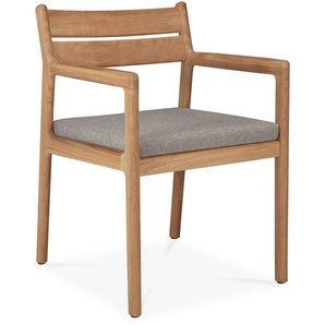 Ethnicraft Jack Outdoor-Armlehnenstuhl mit Stoffbezug Teak