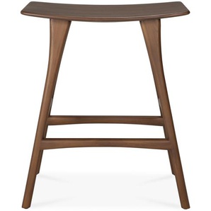 Ethnictaft Osso Tresenhocker Teak Braun