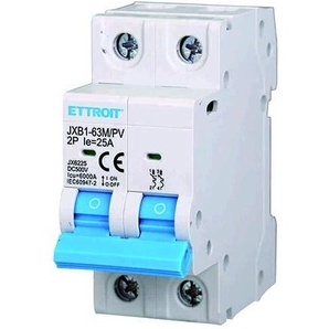 Ettroit Photovoltaischer Magnetischer Thermoschalter 2p Dc 500v 25a 6ka Belegt 2 Din-Module  Jx6225