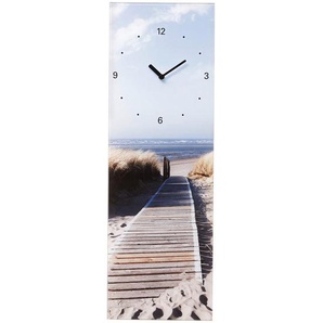 Euroart Wanduhr, Mehrfarbig, Glas, 20x60x3.1 cm, Dekoration, Uhren, Wanduhren