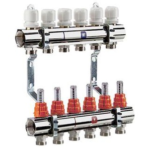 Evenes ® - Edelstahl Heizkreisverteiler mit Durchflussmesser Fußbodenheizung Heizung 6