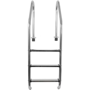 Evolution - 3W Einbauleiter weit 3-stufig V2A Edelstahl Pool Handlauf
