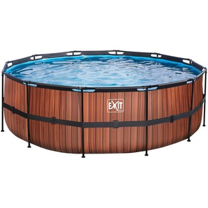 Exit Exit, Braun, Metall, Holz, 122 cm, Freizeit, Pools und Wasserspaß, Aufstellpools, Aufstellpools