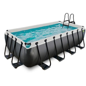 Exit Pool-Set, Schwarz, Kunststoff, 200x100x400 cm, CE, Freizeit, Pools und Wasserspaß, Pools, Aufstellpools