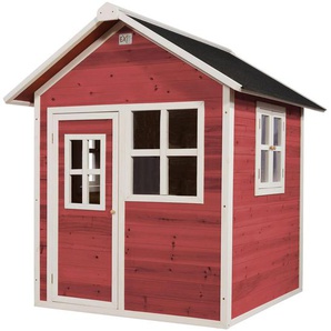 Exit Spielhaus, Rot, Holz, Zeder, 135x159x149 cm, Fsc, EN 71, Spielzeug, Kinderspielzeug, Spielzeug für Draußen