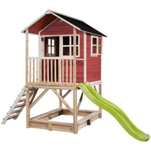 Exit Spielhaus, Rot, Holz, Zeder, 190x253x329 cm, Fsc, EN 71, Outdoor Spielzeug, Spieltürme
