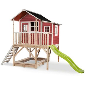 Exit Spielturm, Rot, Holz, Zeder, 190x253x382 cm, EN 71, CE, FSC 100%, Outdoor Spielzeug, Spieltürme