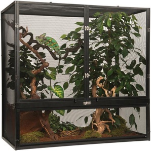 EXO TERRA Terrarium Gaze Vivarien BxTxH: 90x45x90 cm Gr. B/H/T: 90 cm x 90 cm x 45 cm, schwarz Terrarien