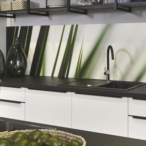 EXPRESS KÜCHEN Küchenrückwand Gräser Spritzschutzwände Gr. B/H: 280 cm x 55,9 cm, grün (grün, weiß) Küchendekoration