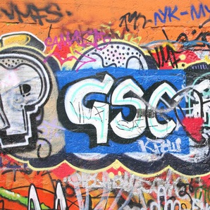 EXPRESS KÜCHEN Küchenrückwand Graffiti Spritzschutzwände Gr. B/H: 240 cm x 55,9 cm, bunt Küchendekoration