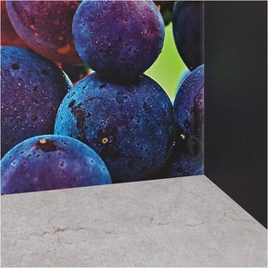 EXPRESS KÜCHEN Küchenrückwand Weintrauben, als Spritzschutz geeignet, mit Schutzlack versehen Spritzschutzwände Gr. B/H: 120 cm x 56 cm, bunt Küchendekoration