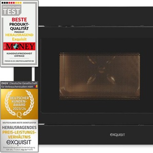 Exquisit Einbau-Mikrowelle EMW10-020 schwarz | max. 800 W | Garraum 20 l | Schwarz Front 815312001