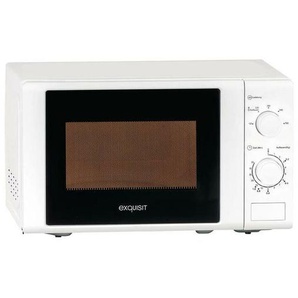 Exquisit - Mikrowelle mw 900-030 700 w weiss 20 l freistehend 10,2 kg Glas, Edelstahl Glühbirne