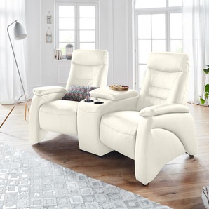 2,5-Sitzer EXXPO - SOFA FASHION Sofas Gr. B/H/T: 199 cm x 106 cm x 99 cm, NaturLEDER, weiß (altweiß) 2-Sitzer Sofas