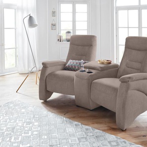2,5-Sitzer EXXPO - SOFA FASHION Sofas Gr. B/H/T: 199 cm x 106 cm x 99 cm, Webvelours, grau (taupe) 2-Sitzer Sofas