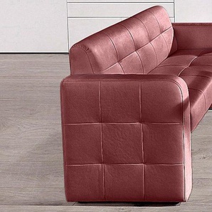 2-Sitzer EXXPO - SOFA FASHION Barista Sofas Gr. B/H/T: 162 cm x 82 cm x 68 cm, NaturLEDER, rot (bordeaux) 2-Sitzer Sofas mit Rückenlehne