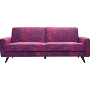 exxpo - sofa fashion 3-Sitzer, mit Schlaffunktion, Bettkasten und Holzfüße