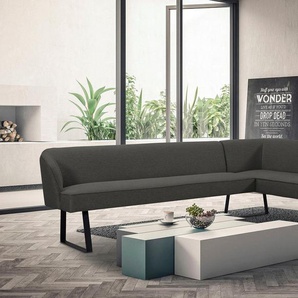 exxpo - sofa fashion Eckbank Americano, mit Keder und Metallfüßen, Bezug in verschiedenen Qualitäten