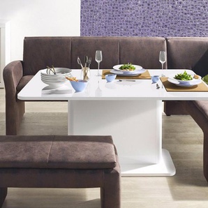 exxpo - sofa fashion Eckbank Cortado, elegant und modern mit hohem Sitzkomfort, hohe Bodenfreiheit, schöne Detailverarbeitung, wahlweise Lederbezug