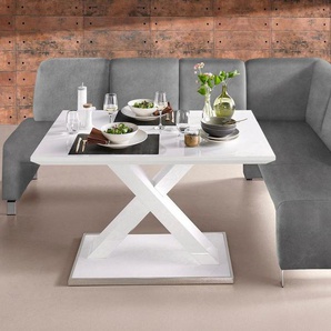 exxpo - sofa fashion Eckbank Intenso, viele Bezugsstoffe Cord, Leder, Struktur 244/157 cm (B/T), hohe Bodenfreiheit, frei im Raum stellbar, hoher Sitzkomfort