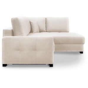 exxpo - sofa fashion Ecksofa, 2 Teile, inkl. Boxspring/Federkern-Polsterung, Bettfunktion und Bettkasten