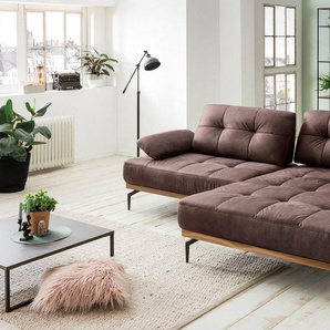 exxpo - sofa fashion Ecksofa Falcone, L-Form, inkl. Sitztiefenverstellung, Armlehnenverstellung, Metallfüße